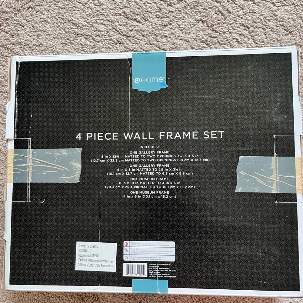 Target Home 4 piece wall frame set black